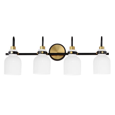 Maxim Milk 4 Light 31" Wide Vanity Light Satin Brass