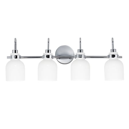 Maxim Milk 4 Light 31" Wide Vanity Light Polished Chrome