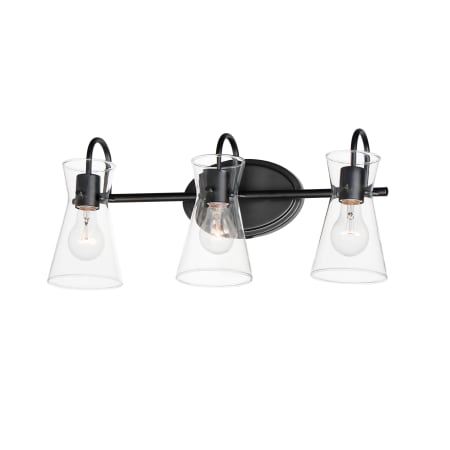 Maxim Ava 3 Light 22" Wide Vanity Light Black