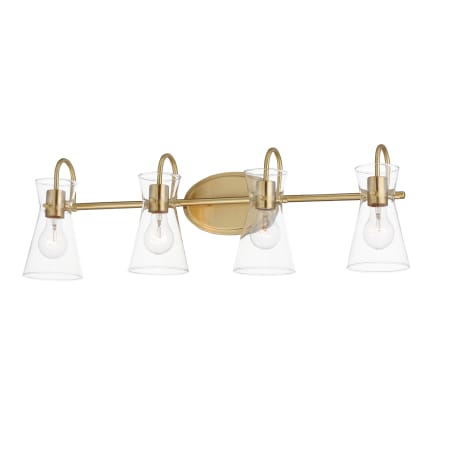 Maxim Ava 4 Light 31" Wide Vanity Light Natural Aged Brass