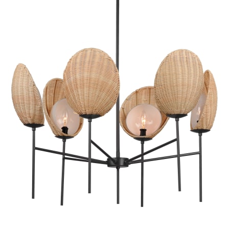Maxim Maldives 6 Light 32" Wide Chandelier Black