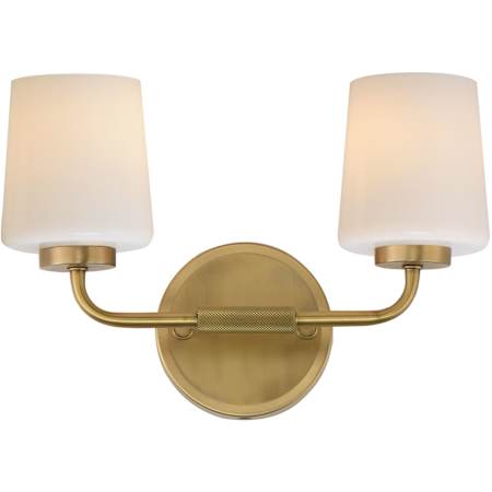 Maxim Durham 2 Light 10" Tall Wall Sconce Natural Aged Brass