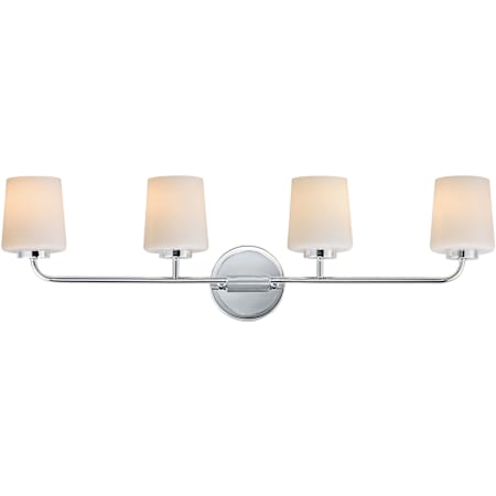 Maxim Durham 4 Light 33" Wide Bath Vanity Light Polished Chrome