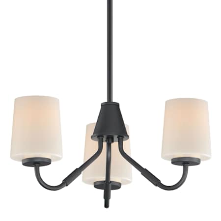 Maxim Durham 3 Light 19" Wide Chandelier Black