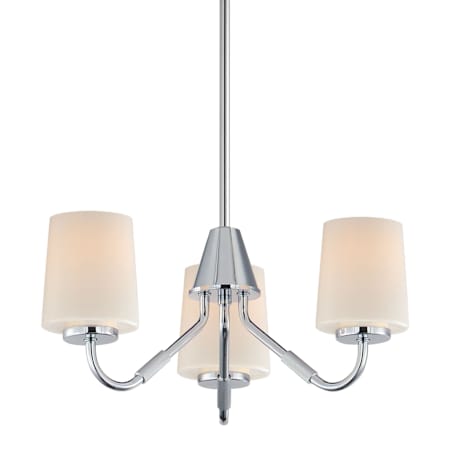 Maxim Durham 3 Light 19" Wide Chandelier Polished Chrome