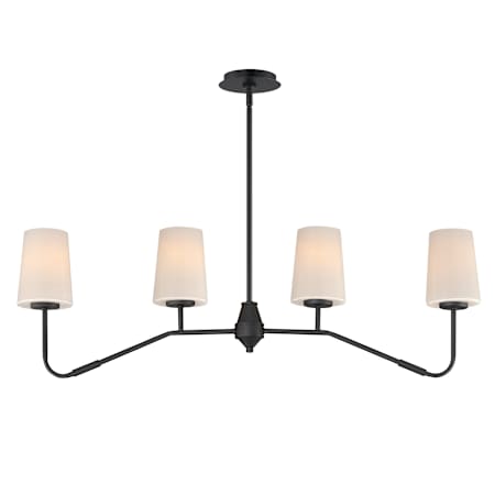 Maxim Durham 4 Light 5" Wide Linear Pendant Black