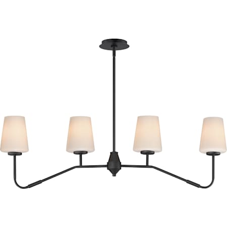 Maxim Durham 4 Light 5" Wide Linear Pendant Black