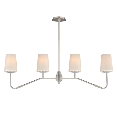 Maxim Durham 4 Light 39" Wide Linear Pendant Satin Nickel / White