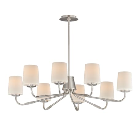 Maxim Durham 8 Light 35" Wide Chandelier Satin Nickel / White