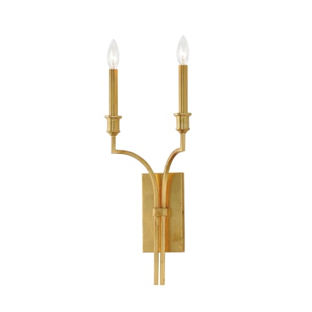 Maxim Normandy 2 Light 24" Tall Wall Sconce Gold Leaf