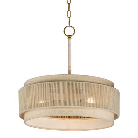Maxim Seacliff 3 Light 20" Wide Pendant Natural Aged Brass