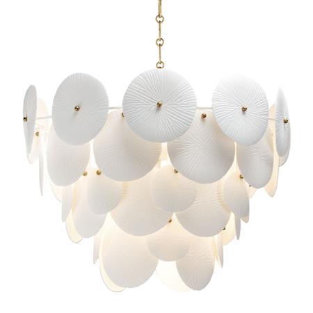 Maxim Isla 24" Wide 5 Light Waterfall Chandelier Natural Aged Brass