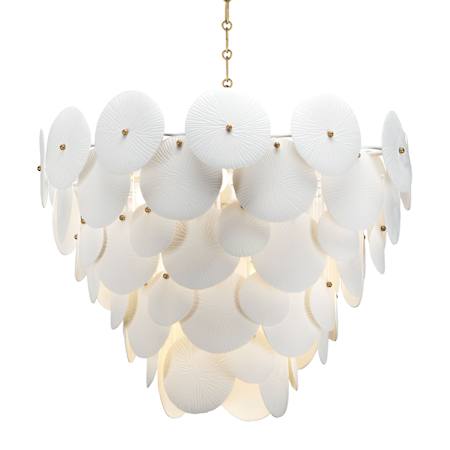 Maxim Isla 8 Light 29" Wide Waterfall Chandelier Natural Aged Brass