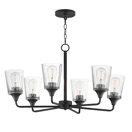Maxim Hudson 6 Light 30" Wide Chandelier Black / Clear