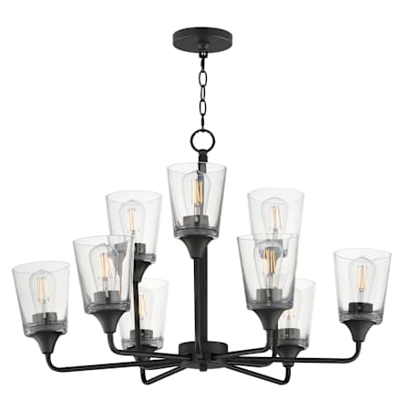 Maxim Hudson 9 Light 30" Wide Chandelier Black / Clear