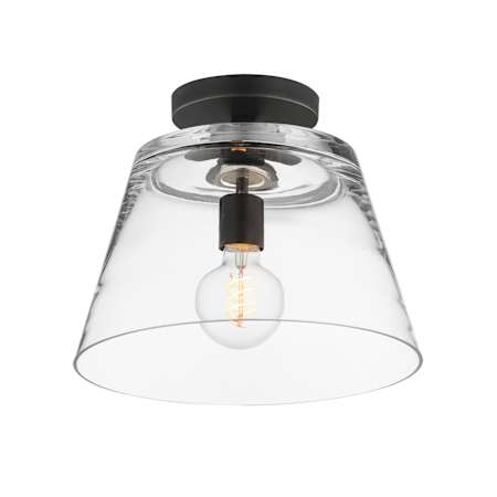 Maxim Hudson 12" Wide Pendant Black / Clear