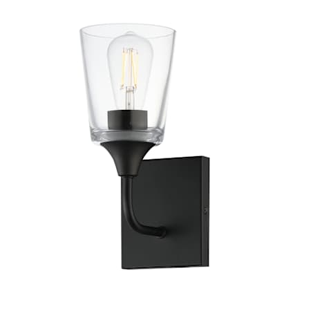 Maxim Hudson 11" Tall Wall Sconce Black / Clear