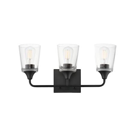 Maxim Hudson 3 Light 21" Wide Vanity Light Black / Clear