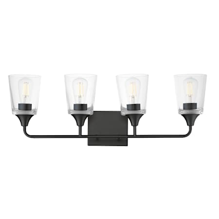 Maxim Hudson 4 Light 29" Wide Vanity Light Black / Clear