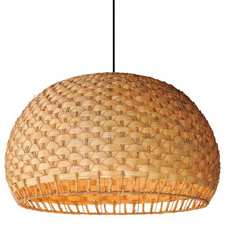 Maxim Tahiti 3 Light 30" Wide Pendant with Woven Bamboo Shade Black