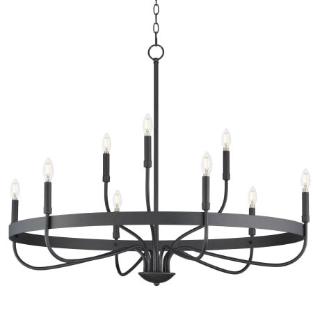 Maxim Frankie 9 Light 40" Wide Taper Candle Style Chandelier Black