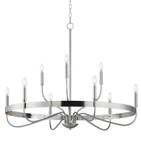 Maxim Frankie 9 Light 40" Wide Taper Candle Style Chandelier Satin Nickel
