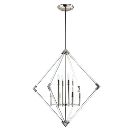 Maxim Lucent 8 Light 35-1/2" Wide Taper Candle Chandelier Polished Nickel