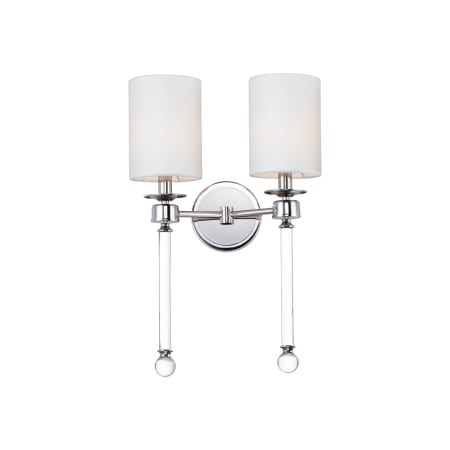 Maxim Lucent 2 Light 21" Tall Wall Sconce Polished Nickel