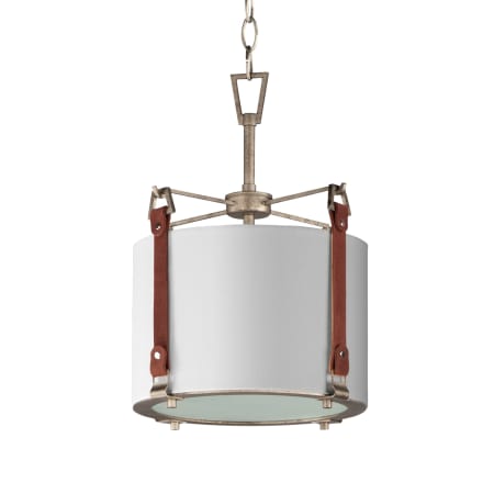 Maxim Sausalito 12" Wide Pendant Weathered Zinc / Brown Suede