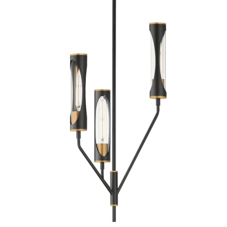 Maxim Regent 3 Light 14" Wide LED Pendant Black / Antique Brass