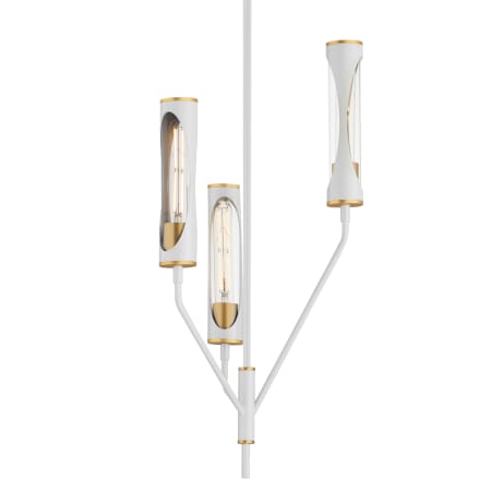 Maxim Regent 3 Light 14" Wide LED Pendant Light French Gray / Natural Aged Brass