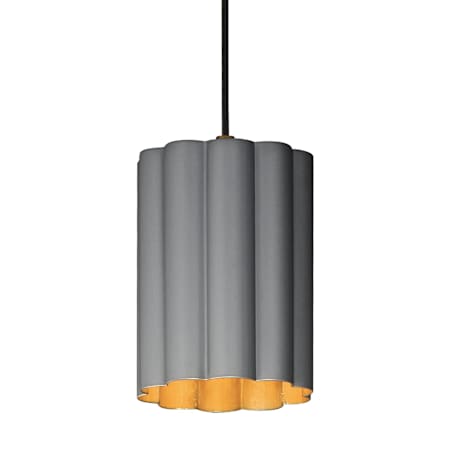 Maxim Primrose 6" Wide Mini Pendant Gold Leaf / Dark Gray