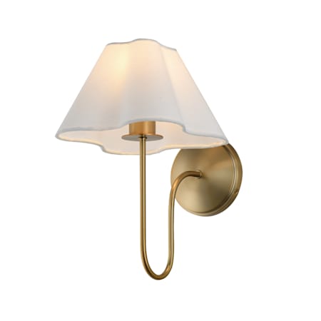 Maxim Saxon 15" Tall Wall Sconce Natural Aged Brass / White