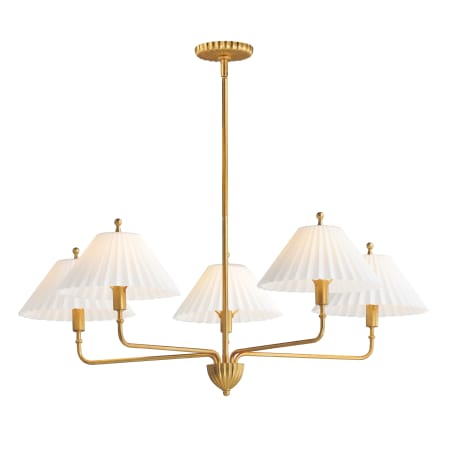 Maxim Kismet 5 Light 37" Wide Chandelier Gold Leaf