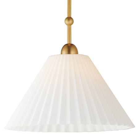 Maxim Kismet 20" Wide Pendant with Pleated Glass Shade Gold Leaf