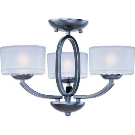 Maxim Elle 17" Wide 3 Light Chandelier Oil Rubbed Bronze / Frosted Glass