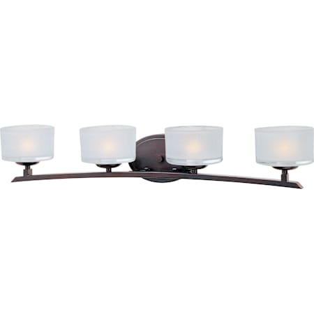 Maxim Elle 29" Wide Bath Light Oil Rubbed Bronze / Frosted Glass