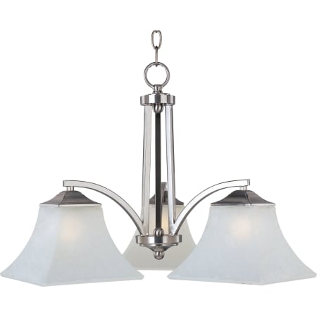 Maxim Aurora 22" Wide 3 Light Chandelier Satin Nickel