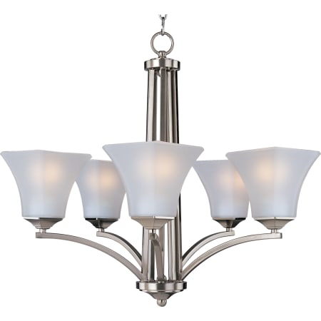 Maxim Aurora 26" Wide 5 Light Chandelier Satin Nickel