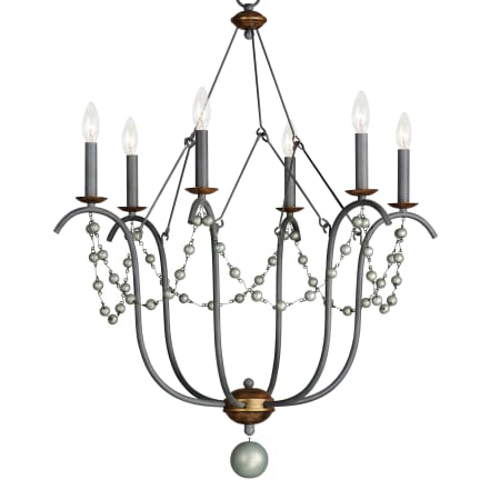 Maxim Formosa 6 Light 27" Wide Taper Candle Style Chandelier Golden Noir