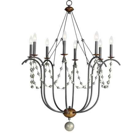Maxim Formosa 8 Light 32" Wide Taper Candle Style Chandelier Golden Noir