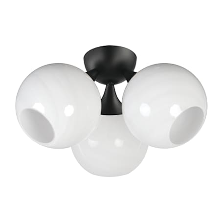 Maxim Neve 3 Light 19" Wide Semi-Flush Ceiling Fixture with Glossy Marble Glass Shades Black