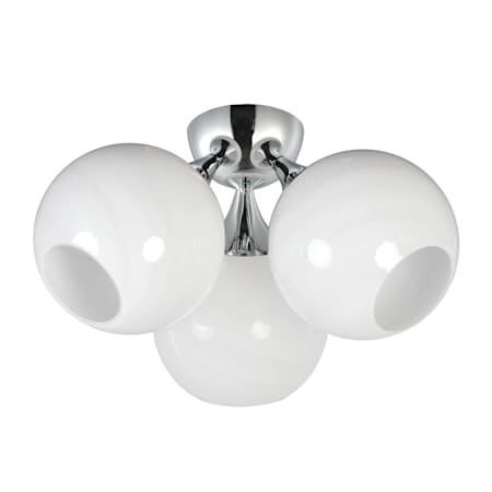 Maxim Neve 3 Light 19" Wide Semi-Flush Ceiling Fixture with Glossy Marble Glass Shades Polished Chrome