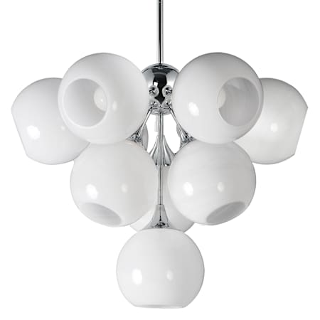 Maxim Neve 10 Light 28" Wide Chandelier with Glossy Marble Glass Shades Polished Chrome