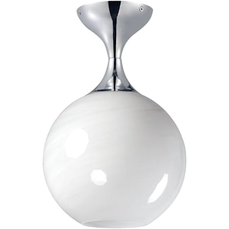 Maxim Neve 9" Wide Semi-Flush Globe Ceiling Fixture Polished Chrome