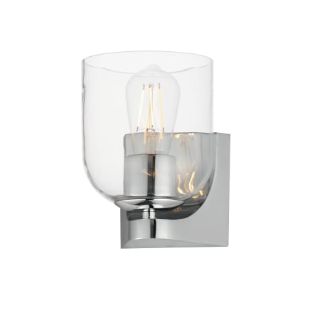 Maxim Scoop 7" Tall Bathroom Sconce Polished Chrome