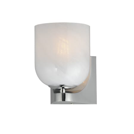 Maxim Scoop 7" Tall Bathroom Sconce Polished Chrome