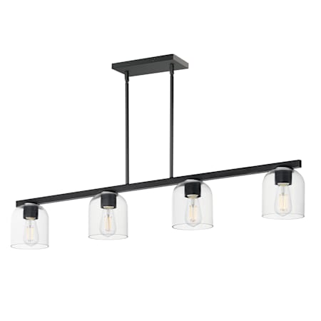 Maxim Scoop 4 Light 46" Wide Linear Pendant Black