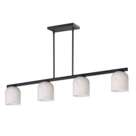 Maxim Scoop 4 Light 46" Wide Linear Pendant Black / Clear