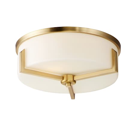 Maxim Dart 3 Light 14" Wide Flush Mount Ceiling Fixture Satin Brass